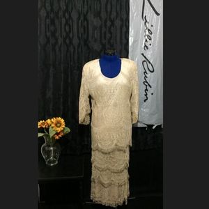 Lillie Rubin luxury vintage gold two Piece set